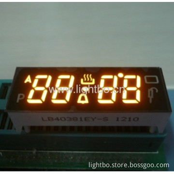 Four-digit 0.38" Common Cathode Super Bright Amber Digital Oven Timer Displays 